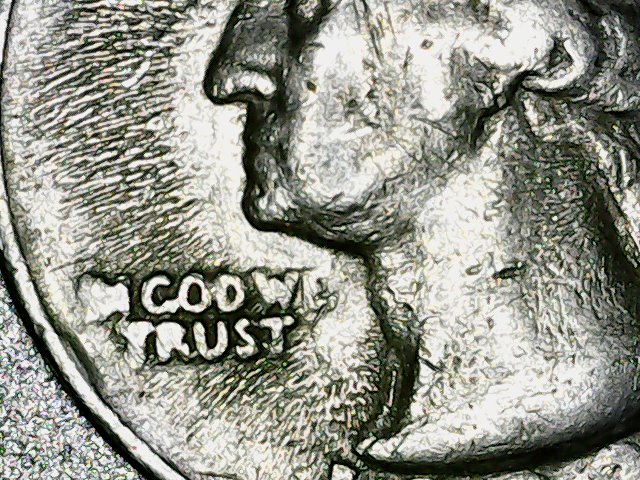 1983-P-25c---Rays-Radiating-360-Degrees-From-Both-Obverse-&-Reverse?